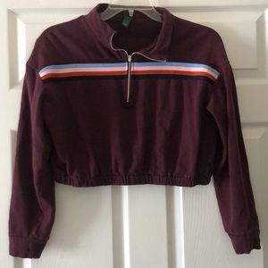 Wild Fable Maroon Cropped Sweater